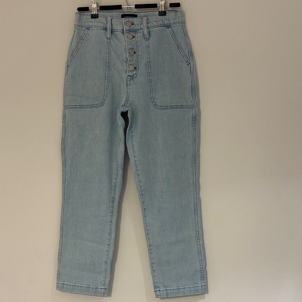 J. Crew Womens Light Wash High-Rise Button-Fly Jeans